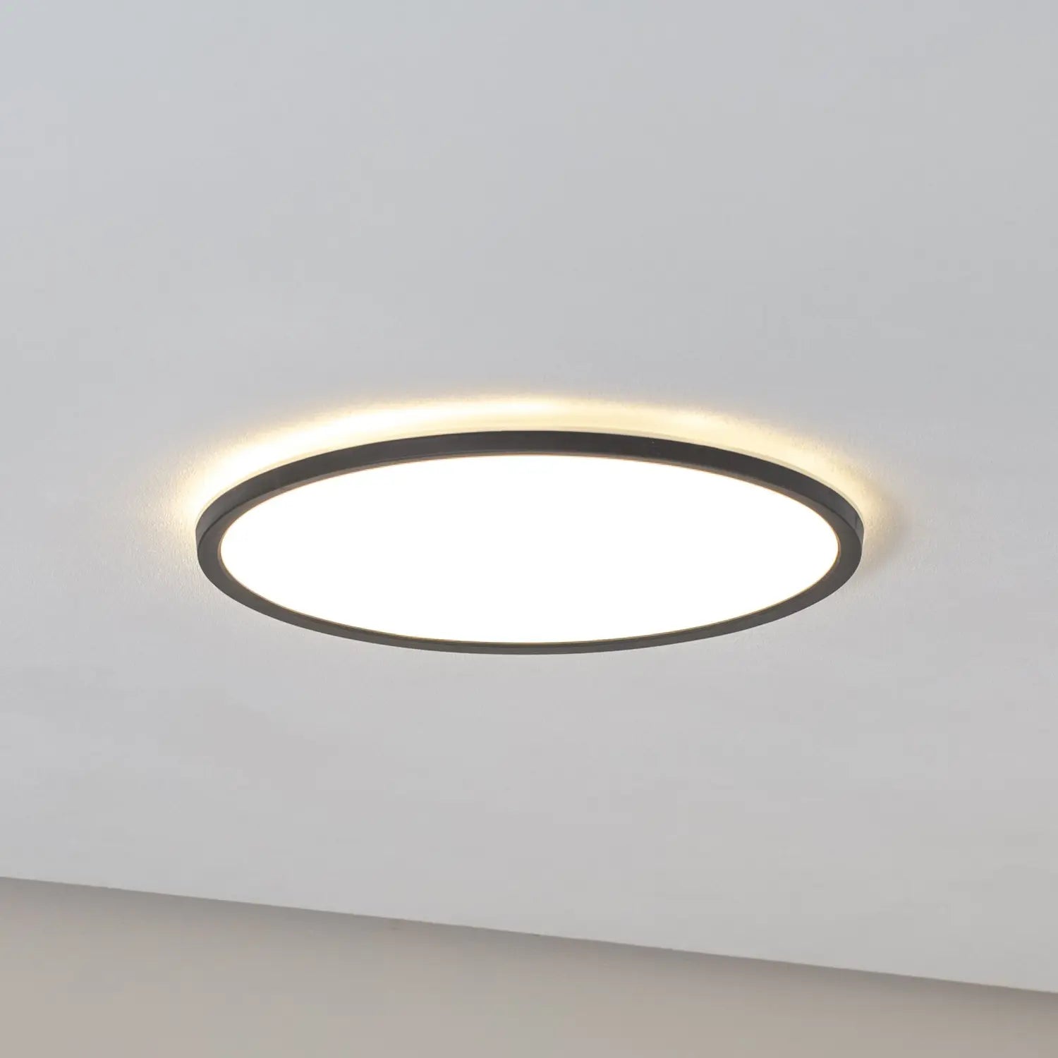 B-Ware Aqua Led Panel Deckenleuchte Lampe Schwarz Metall Kunststoff Dimmbar Cct 40 Cm