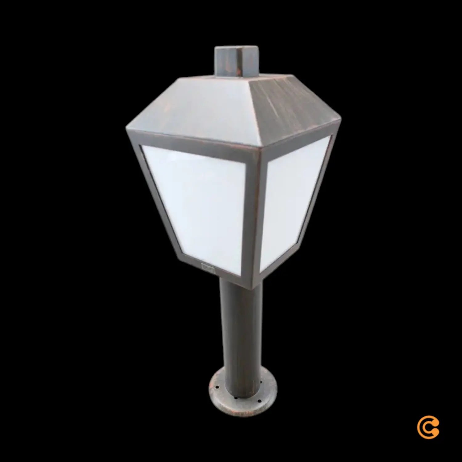 B-Ware Bendix Sockelleuchte Außenleuchte Laterne Led Gartenlampe Schwarz Kupfer Antik