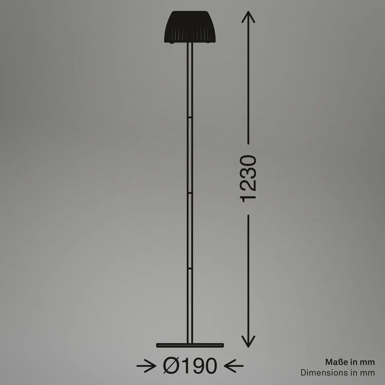 B-Ware Briloner Led Stehlampe Loca, Anthrazit, Höhe 123 Cm Kunststoff/Metall
