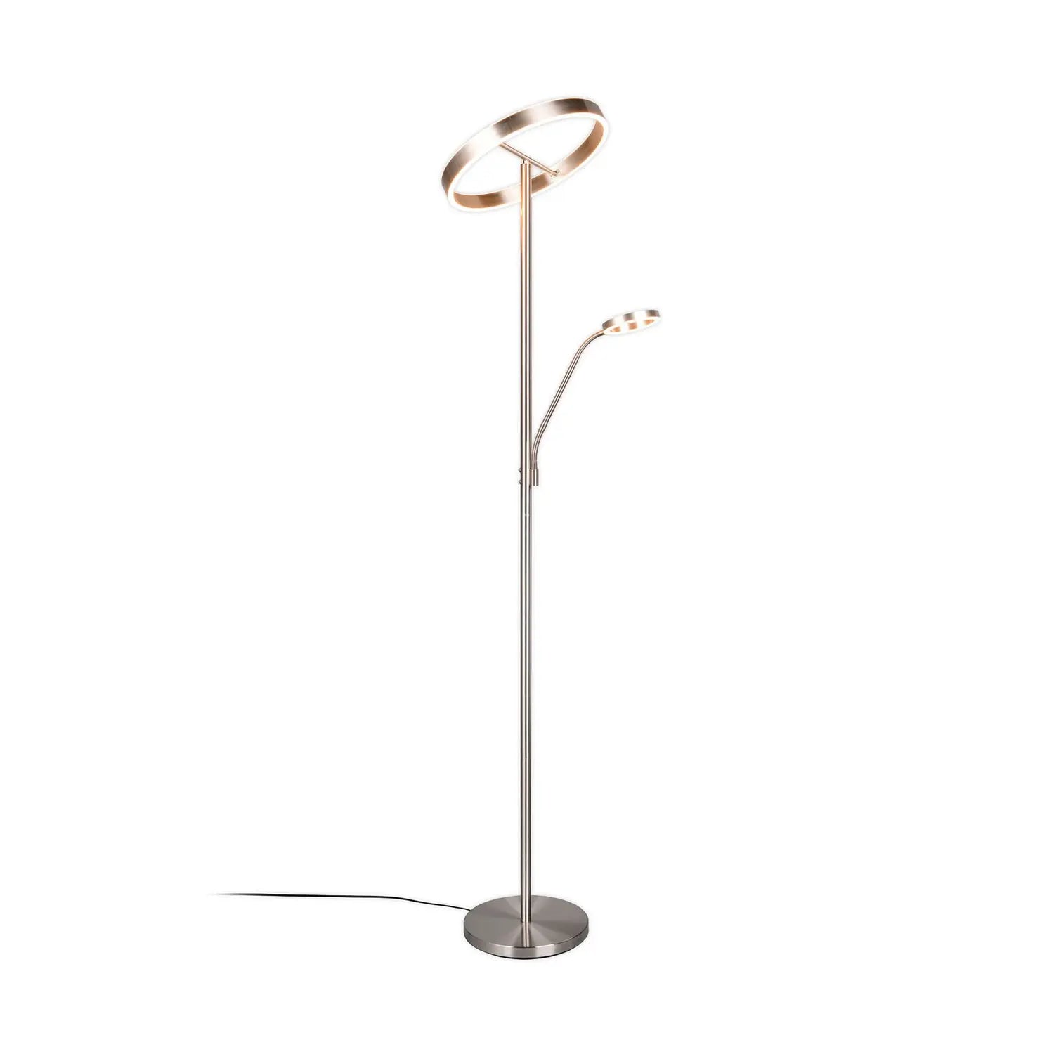 B-Ware Trio Lighting Led Stehlampe Leuchte Willis Nickel Metall Cct Dimmer 180 Cm