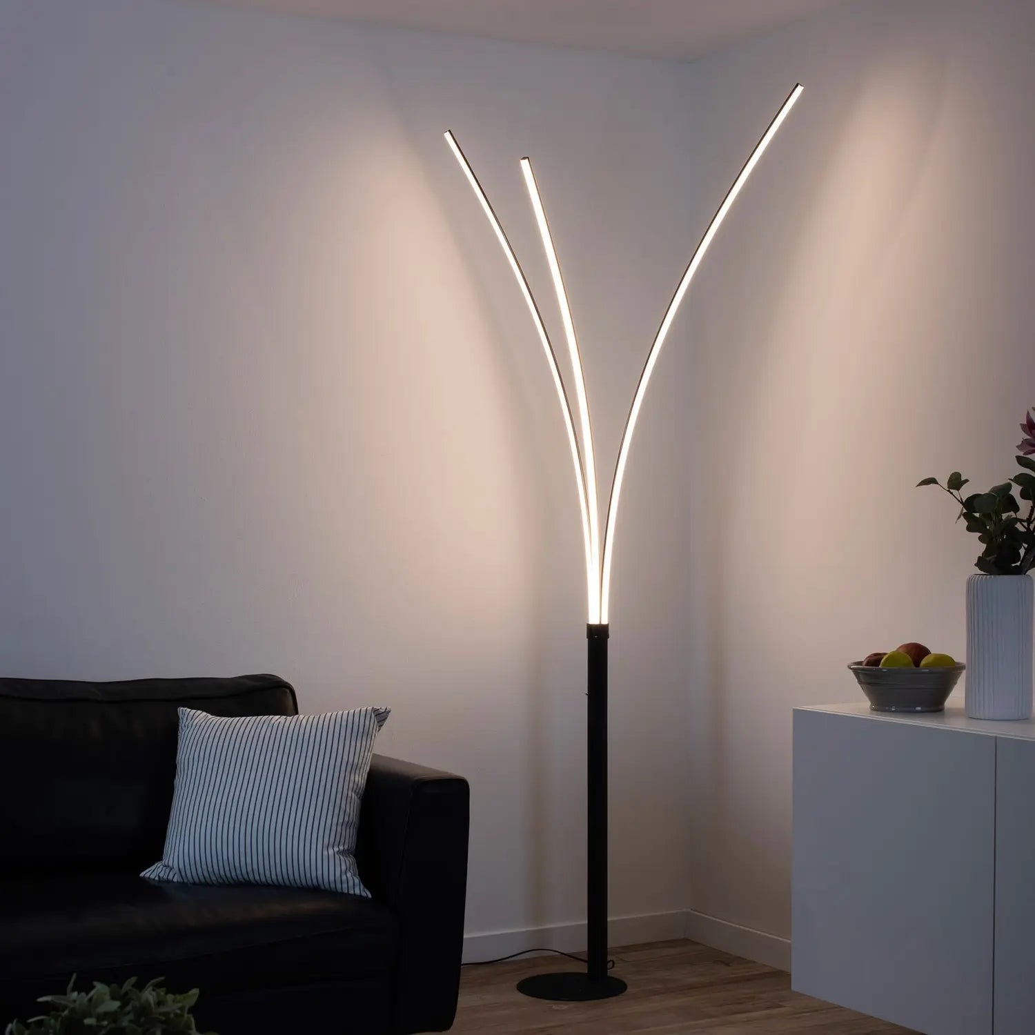 B-Ware Just Light Led Stehleuchte Maja Dreiflammig Leuchte Stehlampe Leselampe Schw752