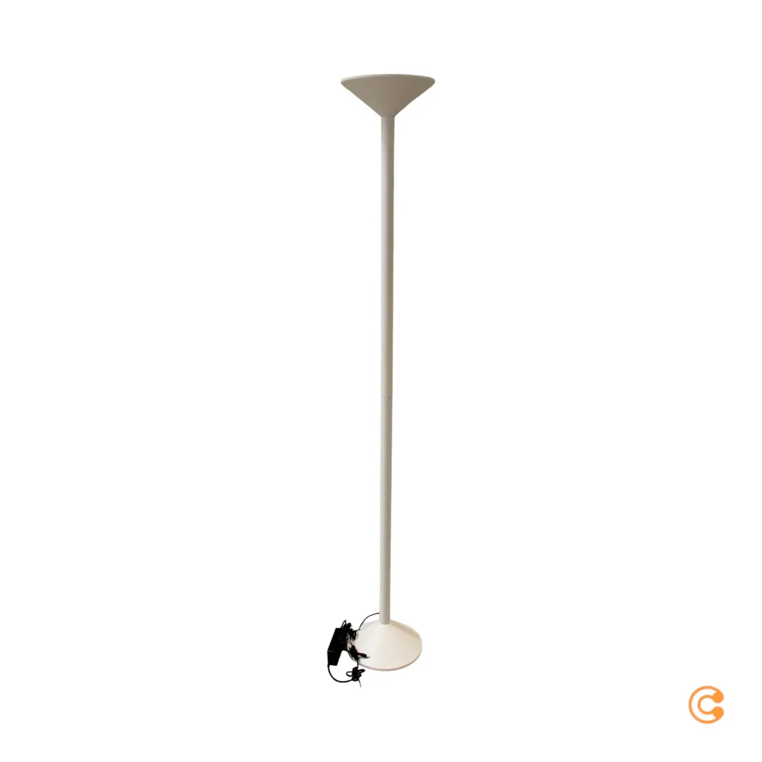 B-Ware Fabas Luce Stehleuchte Standlampe Led Tratto Weiß Metall Dimmer Touch Wohnzimmer