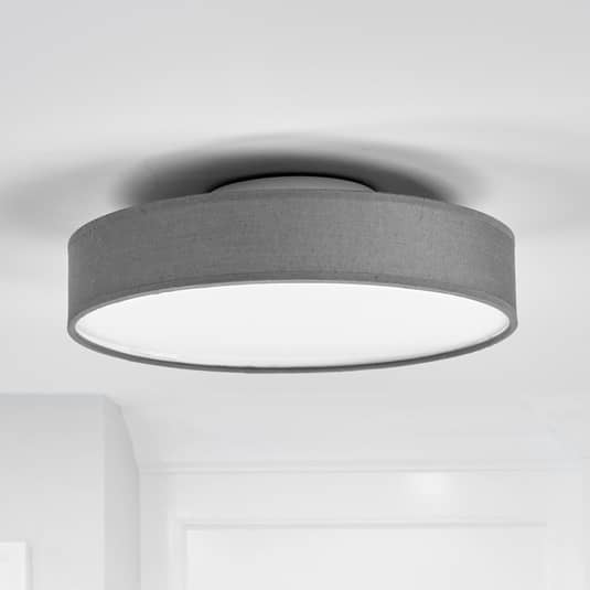 B-Ware Lindby Led Stoffdeckenlampe Saira Deckenlampe Deckenleuchte Lampe Leuchte Grau