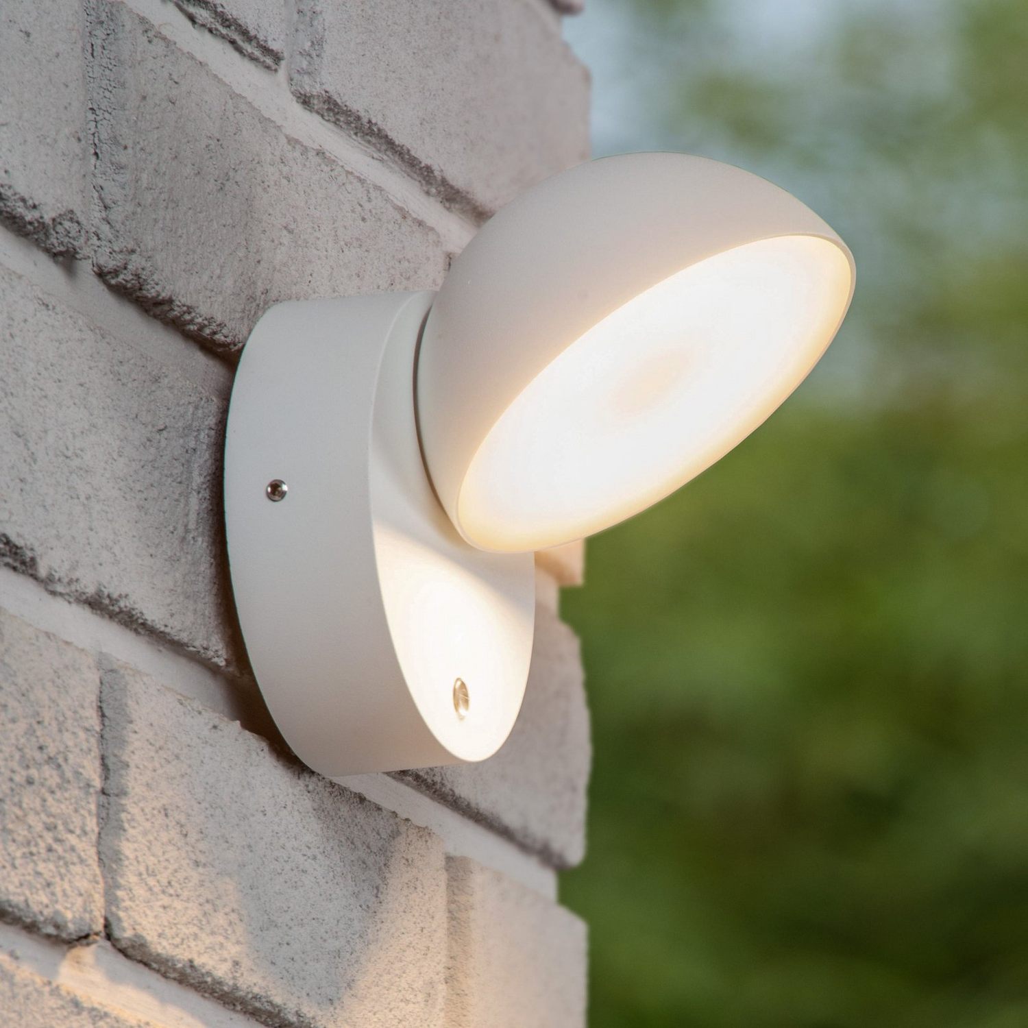 B-Ware Lucide Led Wandleuchte Finn Wandleuchte Lampe Weiß Metall Ip54 Tag Nacht Sensor