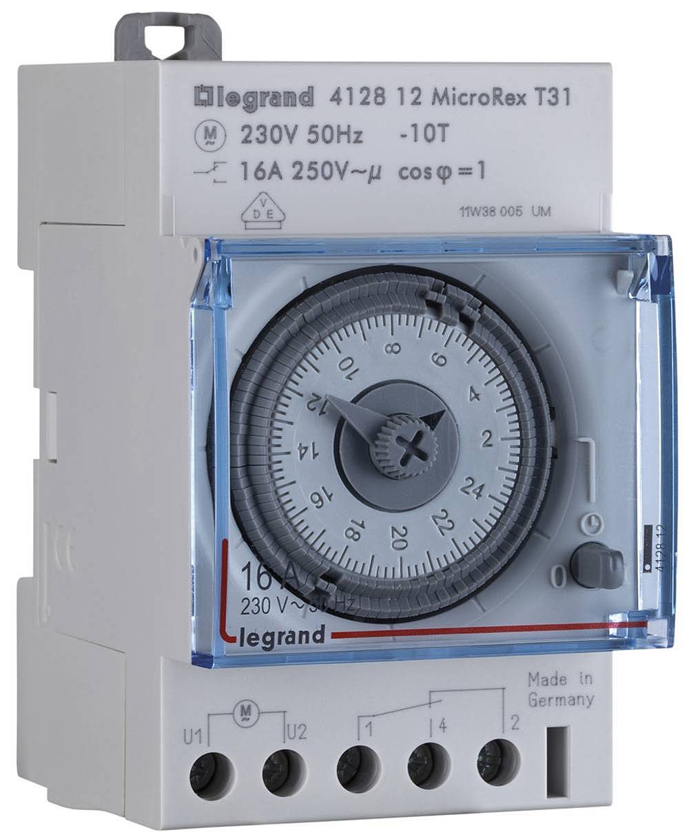 B-Ware Legrand Zeitschaltuhr Schaltuhr Hutschienen Uhr Anzeige Analog 412812 16 A 250 V