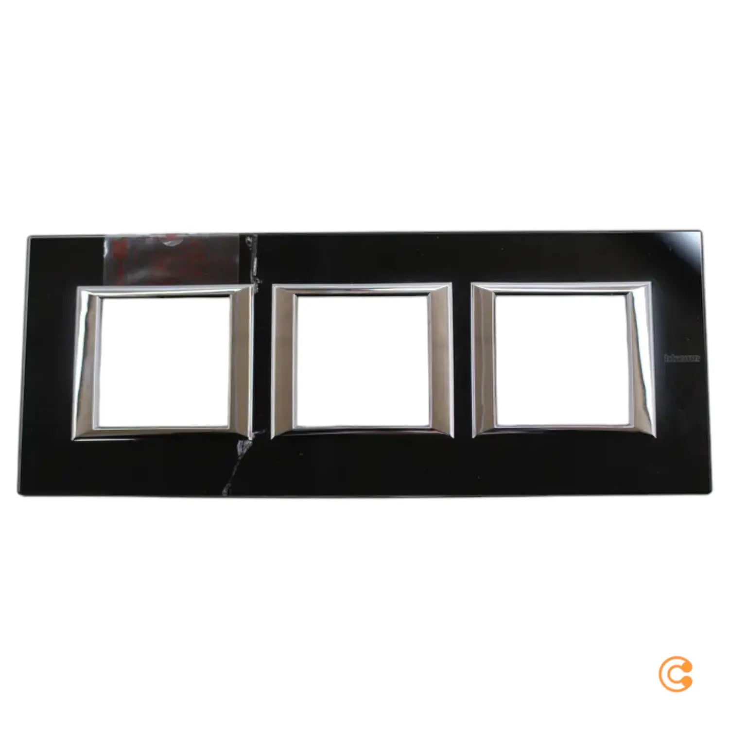 C-Ware Legrand Rahmen Abdeckrahmen Glas Nachtschwarz 3fach Siehe Text/Foto