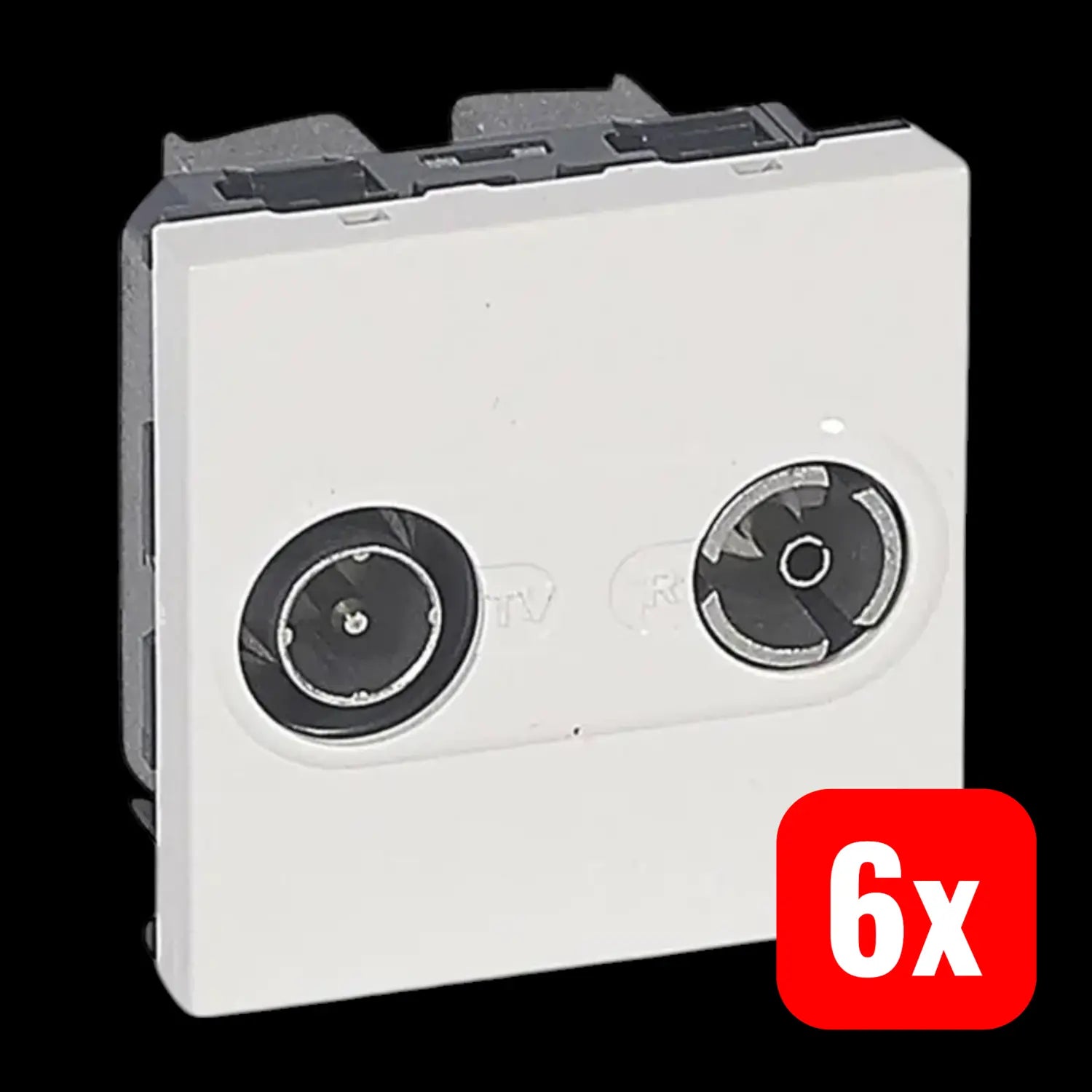 B-Ware Legrand Tv Steckdose Antennendose Tv Dose Mosaic Durchgangsdose Reinweiß 6 Stück