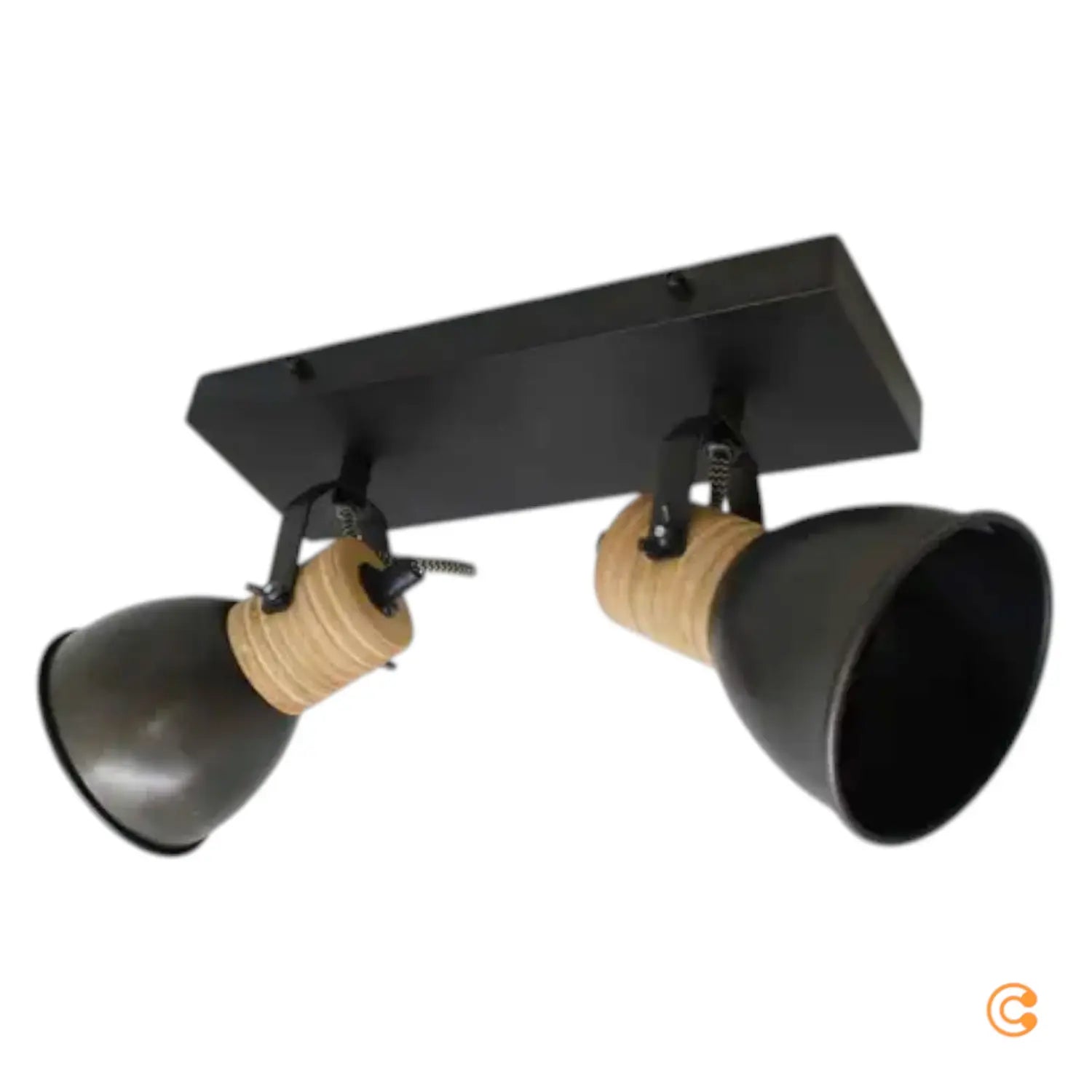 B-Ware Spotleuchte Strahler Lindby Deckenleuchte Deckenstrahler Holz Schwarz Led Lampe