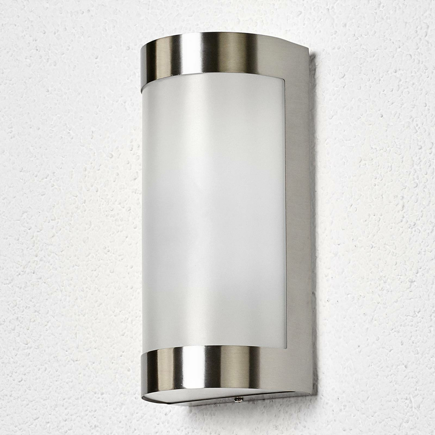 B-Ware Lindby Edelstahl Außen Wandleuchte Alvin Außenlampe Wandleuchte Lampe E27 2 St823