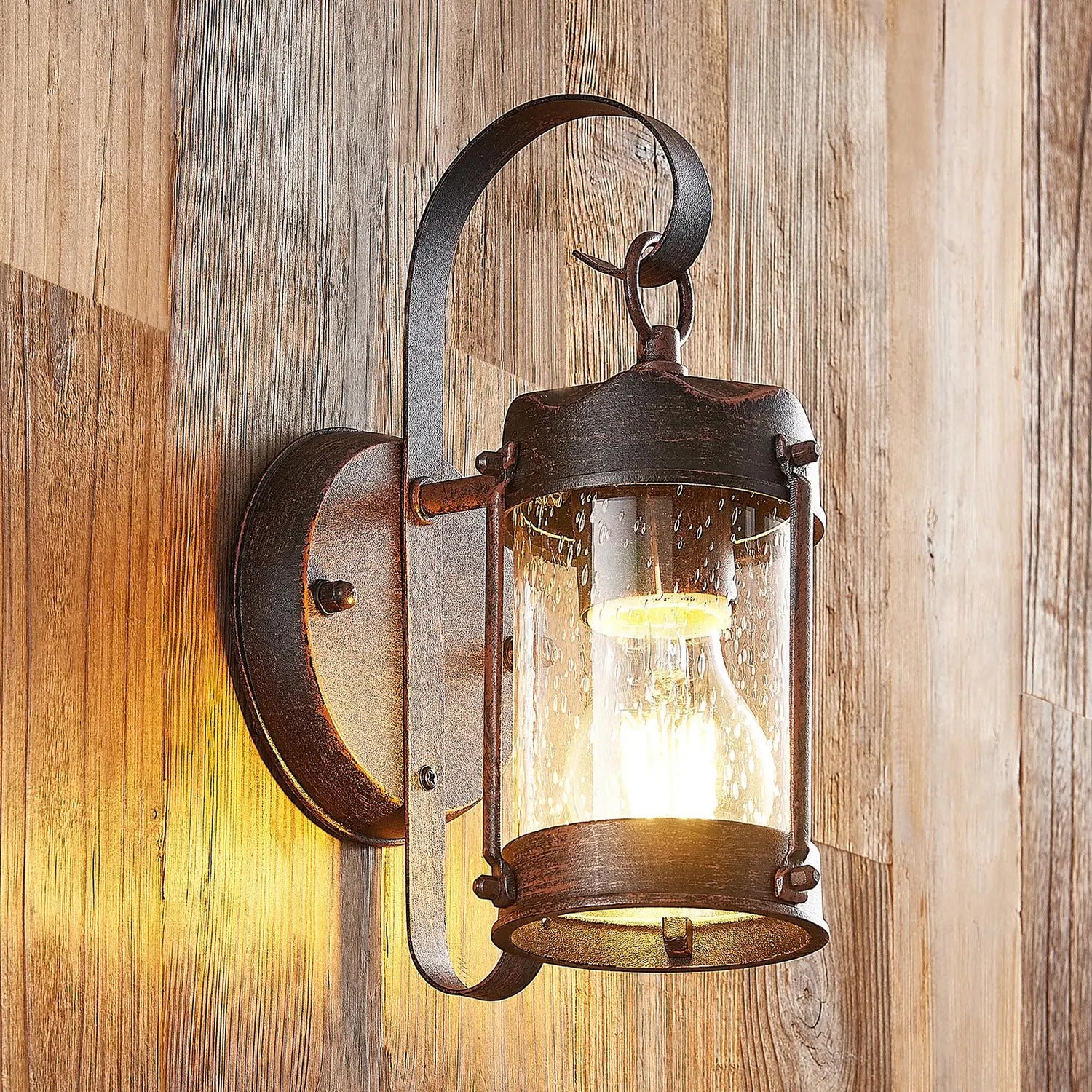 B-Ware Lindby Farly Außenwandleuchte Außenlampe Laterne Wandleuchte Wandlampe Alu E27