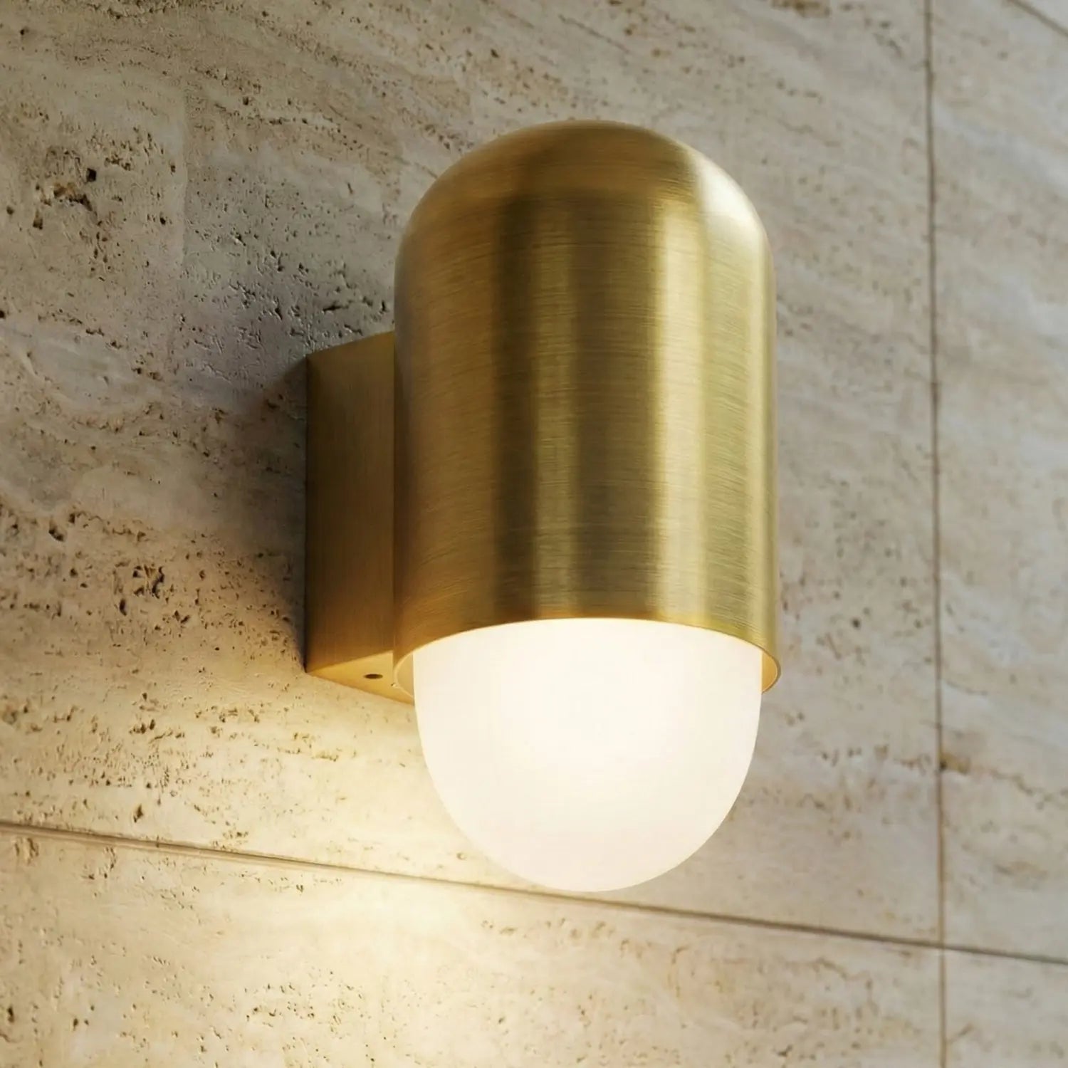 B-Ware Lindby Außenwandleuchte Wandlampe Pilva Messing Metall Außenleuchte E27 Led Ip44