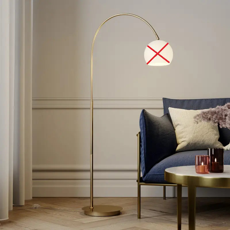 B-Ware Lindby Bogenlampe Stehleuchte Lampe Messingfarben Glas 140 Cm Siehe Text/Foto