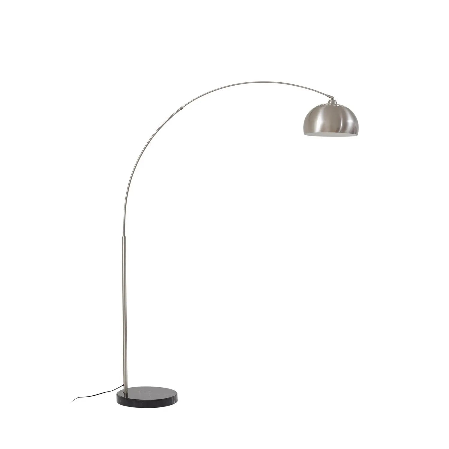 B-Ware Lindby Bogenleuchte Bogenlampe Stehlampe Hernando Nickel Stahl Höhe 188 Cm