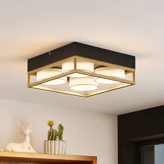 B-Ware Lindby Bymera Led Deckenlampe Deckenlampe Lampe Leuchte 6 W Eckig Vierflammig