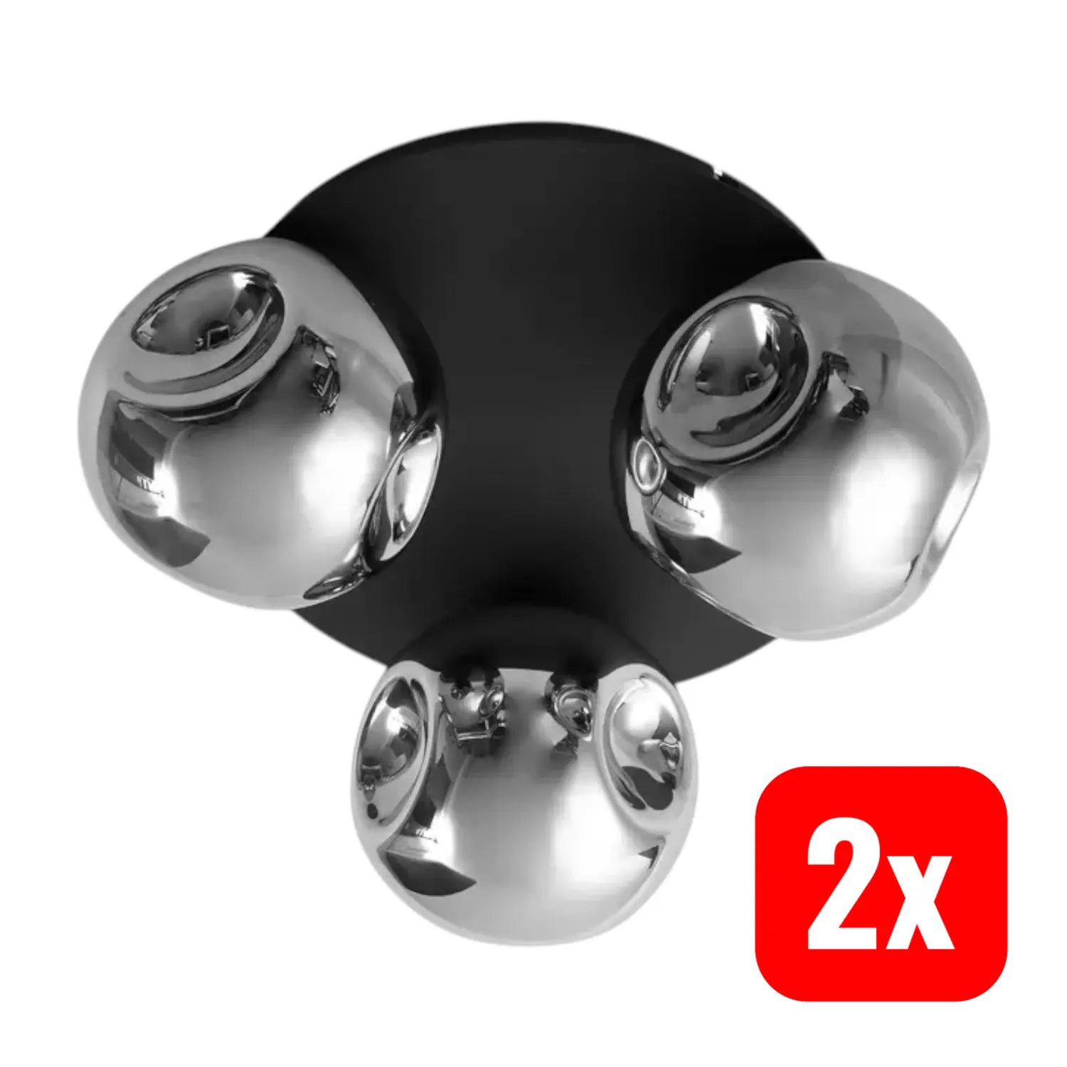 B-Ware Lindby Deckenlampe Deckenleuchte Glas Rauchgrau Rund Valentina Braun 2 Stück