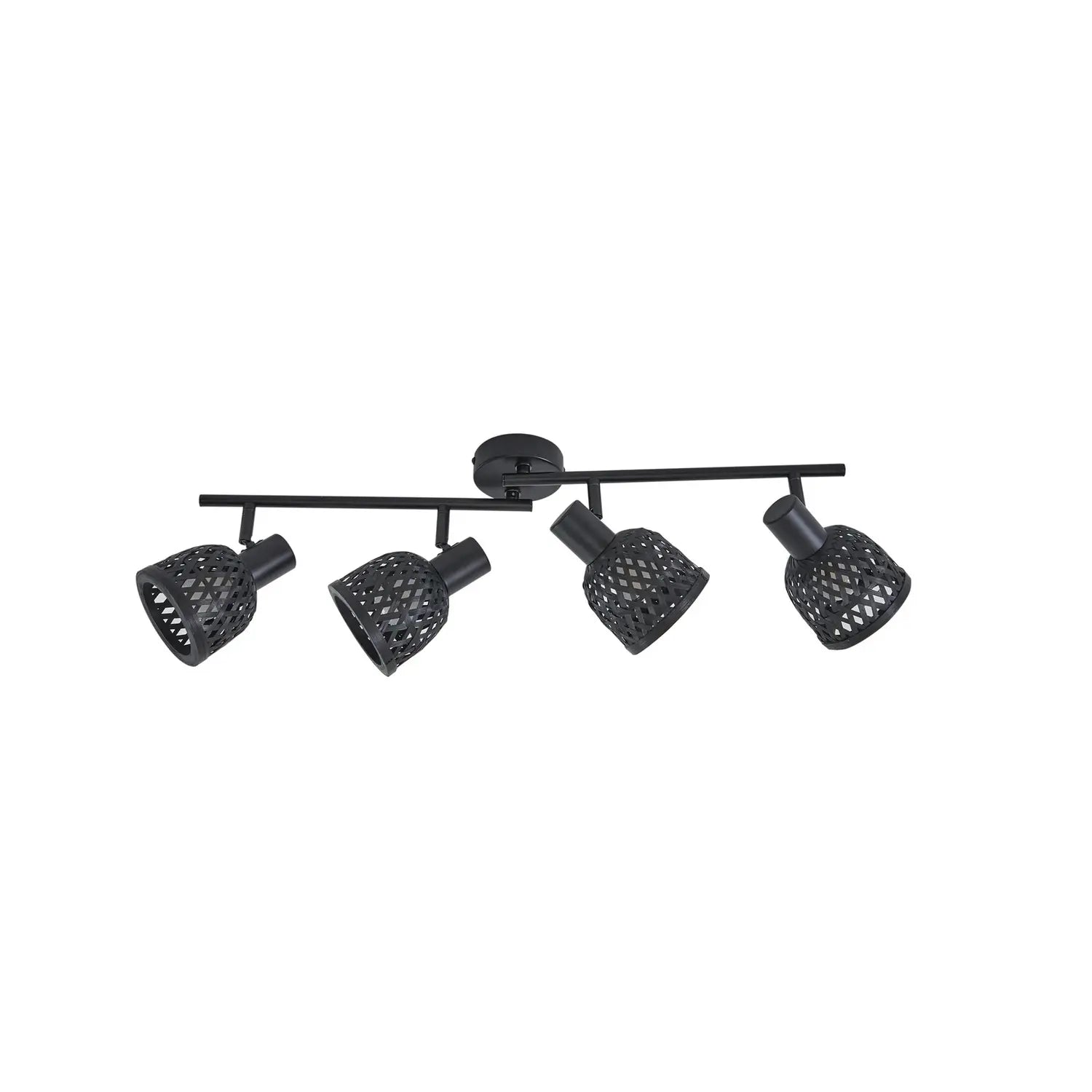 B-Ware Lindby Deckenleuchte Lampe Eskil Schwarz Bambus 4 Flammig E14 Led Leuchte Licht