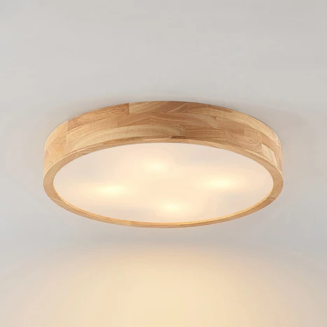 B-Ware Lindby Deckenleuchte Lampe Tanju Leuchte Deckenlampe Rund 4fl E27 ø50cm Weiß