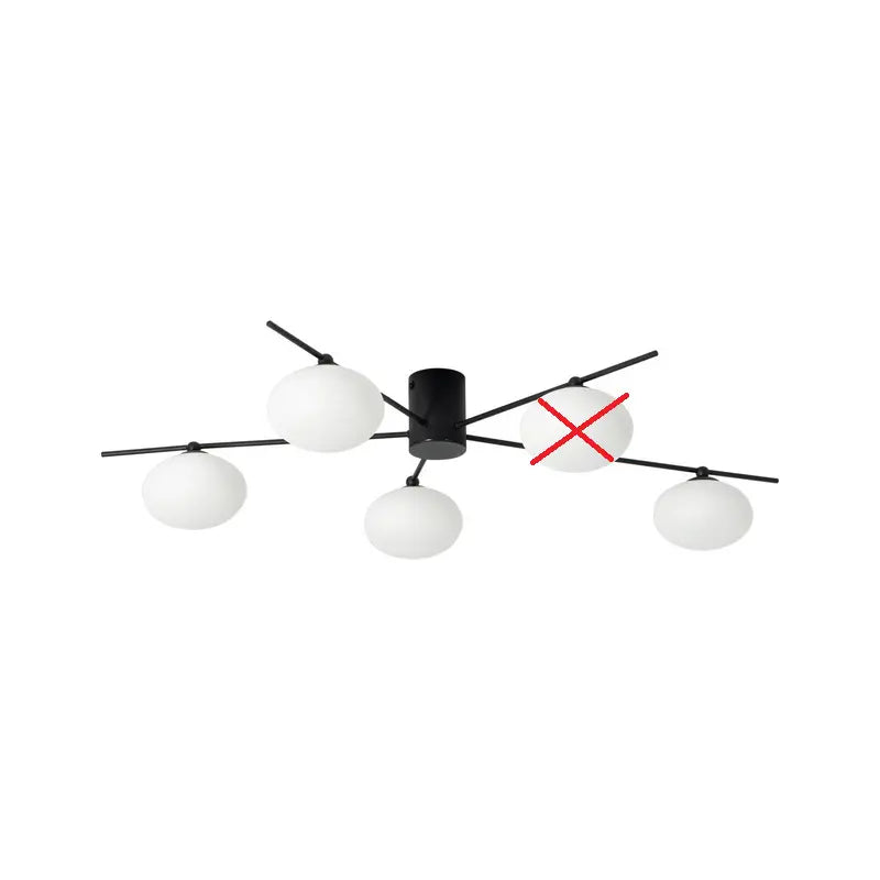 B-Ware Lindby Deckenleuchte Valisa Schwarz 5 Flammig Deckenlampe Lampe Siehe Text/Foto