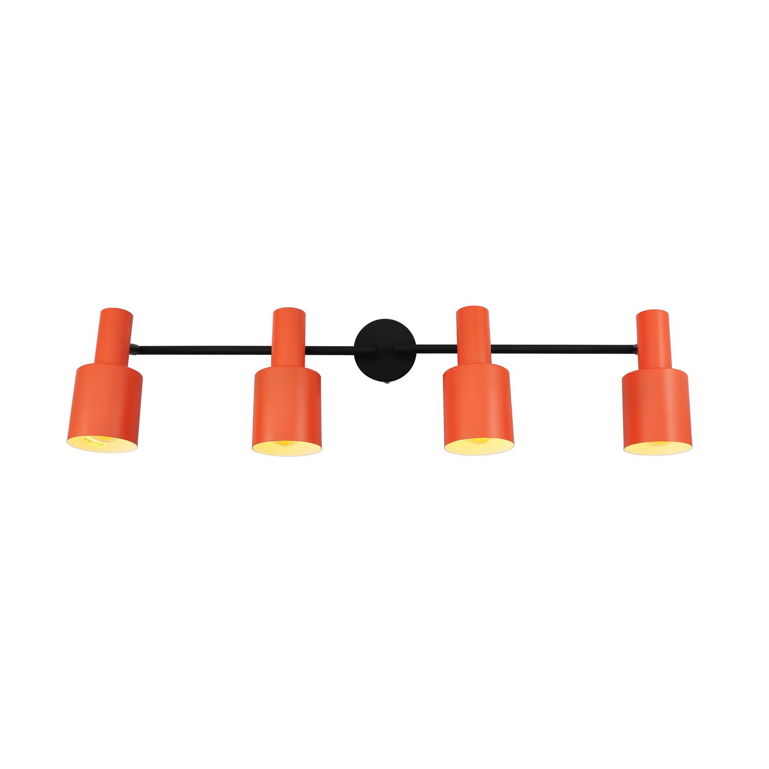B-Ware Lindby Deckenstrahler Ovelia, Orange Schwarz Eisen Deckenlampe Deckenleuchte