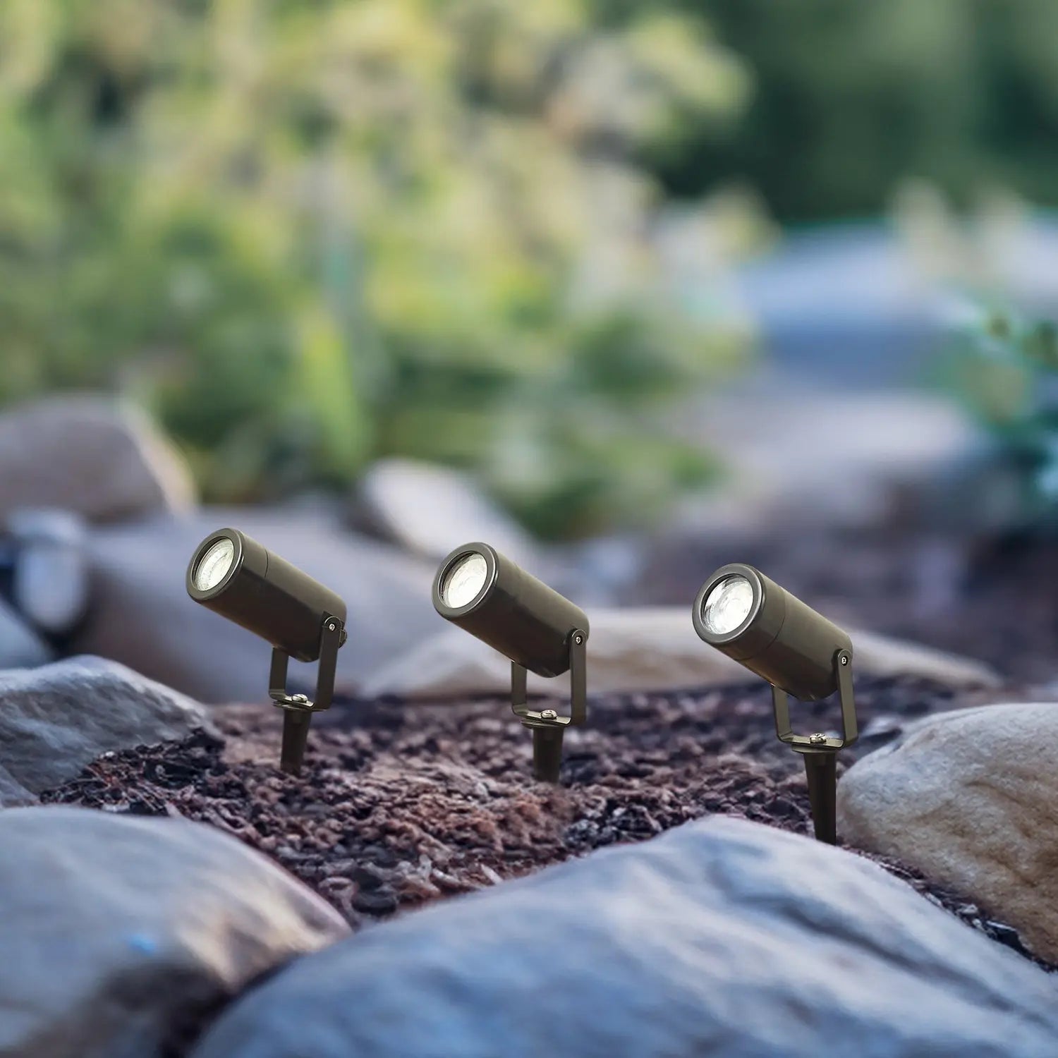 B-Ware Lindby Erdspießleuchte Gartenstrahler Außenleuchte Thorgal Schwarz 3er Set127