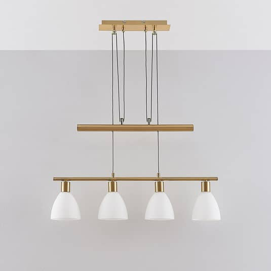 B-Ware Lindby Esszimmer Hängeleuchte Simeon Deckenlampe Pendelleuchte E14 Messing Matt
