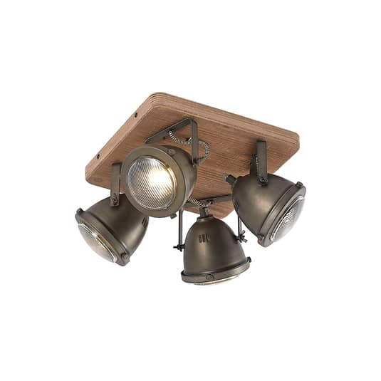B-Ware Lindby Farovi Deckenspot Deckenlampe Deko Deckenlampe Gu10 Schwarz Vierflammig