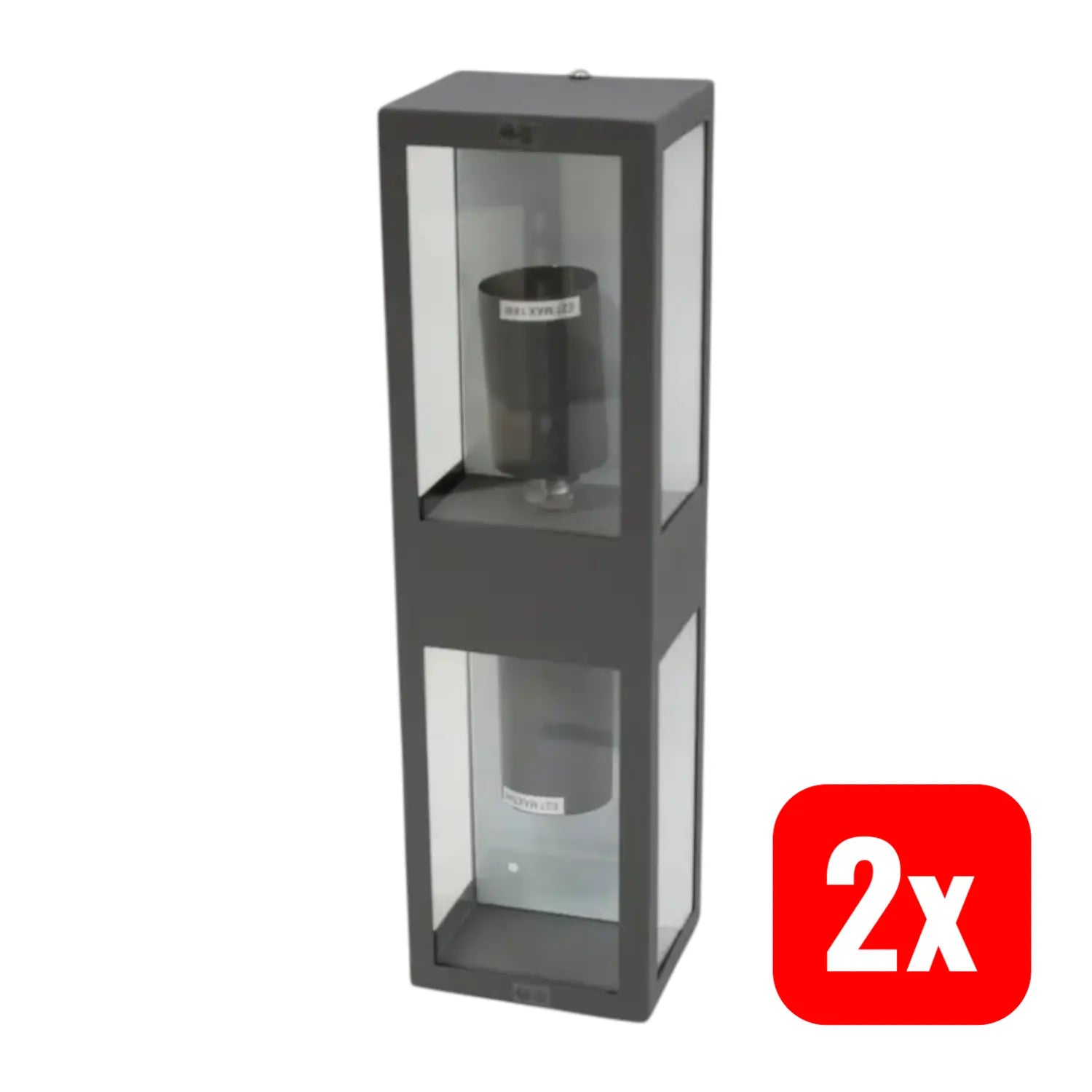 B-Ware Lindby Außenwandleuchte Wandleuchte Firmin Dunkelgrau Ip44 Lampe E27 Led 2 Stück