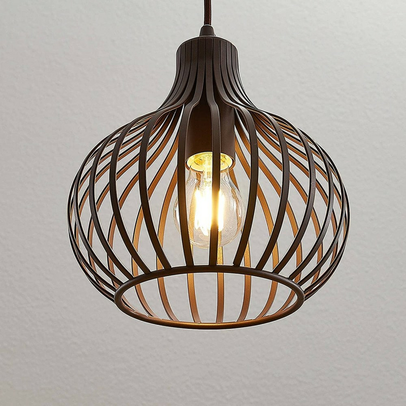 B-Ware Lindby Frances Hängeleuchte Leuchte Lampe Hängeleuchte Esszimmerlampe Braun 1 Fl