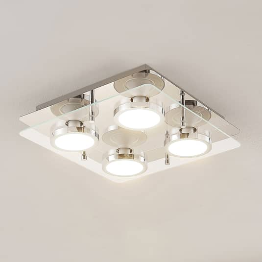 B-Ware Lindby Gabryl Led Deckenlampe Deckenlampe Deko Deckenlicht Gu10 Vierflammig