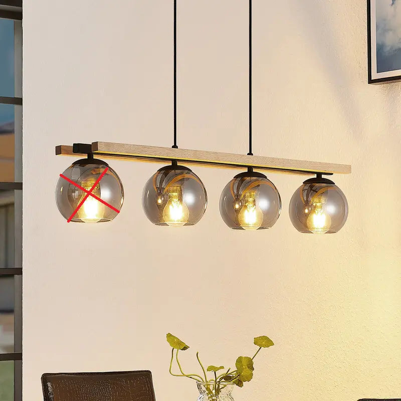 B-Ware Lindby Philika Pendelleuchte Hängeleuchte Hängelampe 4flg Glas Siehe Text/Foto