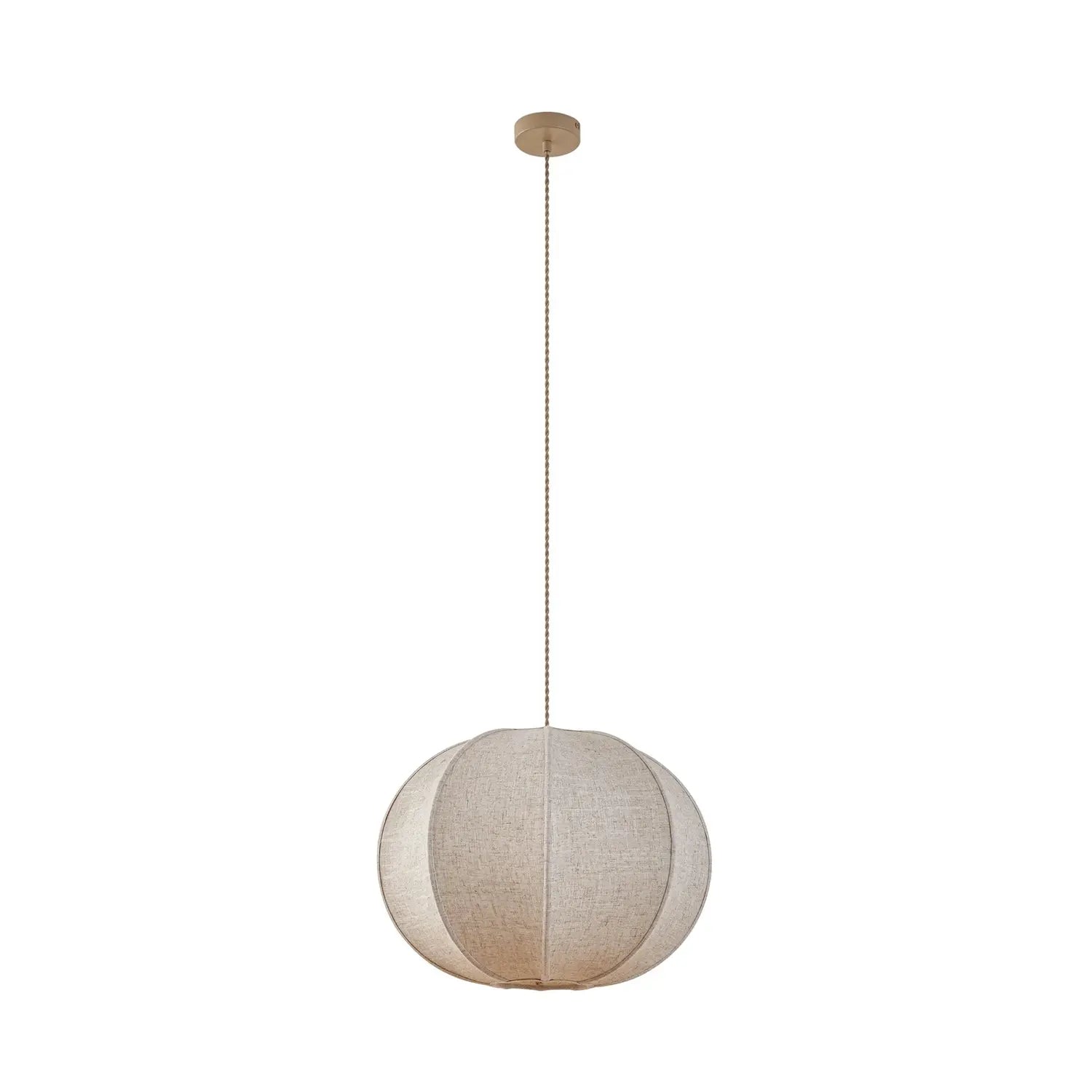 B-Ware Lindby Hängeleuchte Pendelleuchte Elfie Textil Leinen Beige E27 47 Cm