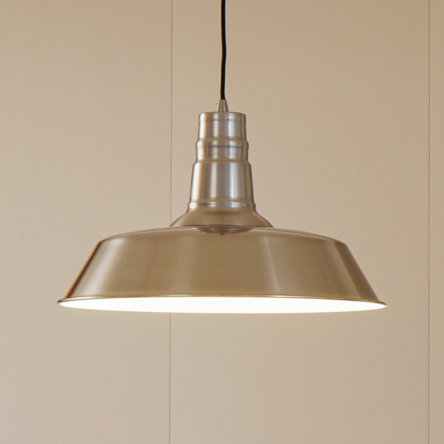 B-Ware Lindby Hängeleuchte Laylan Schwarz Weiß ø 46 Cm Metall Deckenlampe Lampe Leuchte