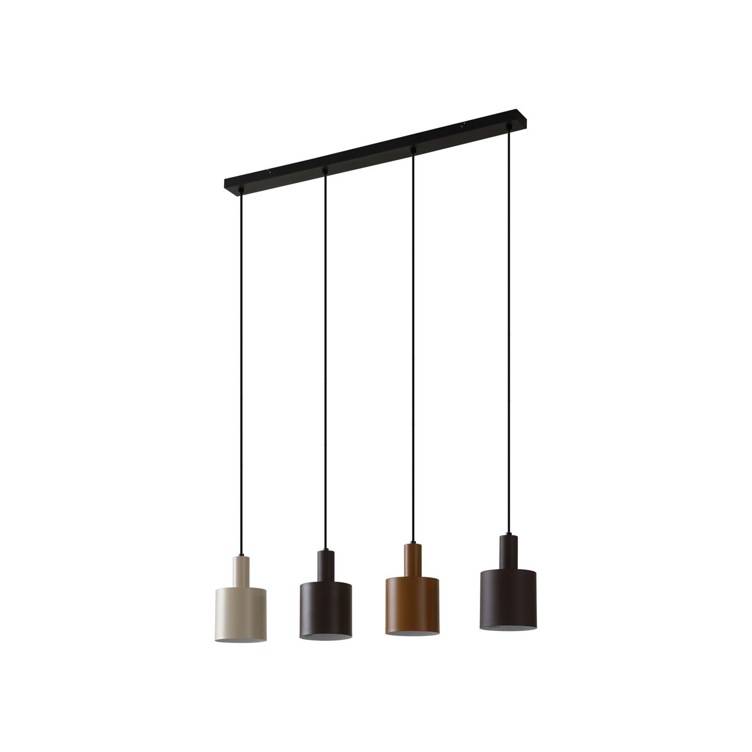B-Ware Lindby Hängeleuchte Ovelia Schwarz/Braun/Beige Hängelampe Lampe Pendelleuchte