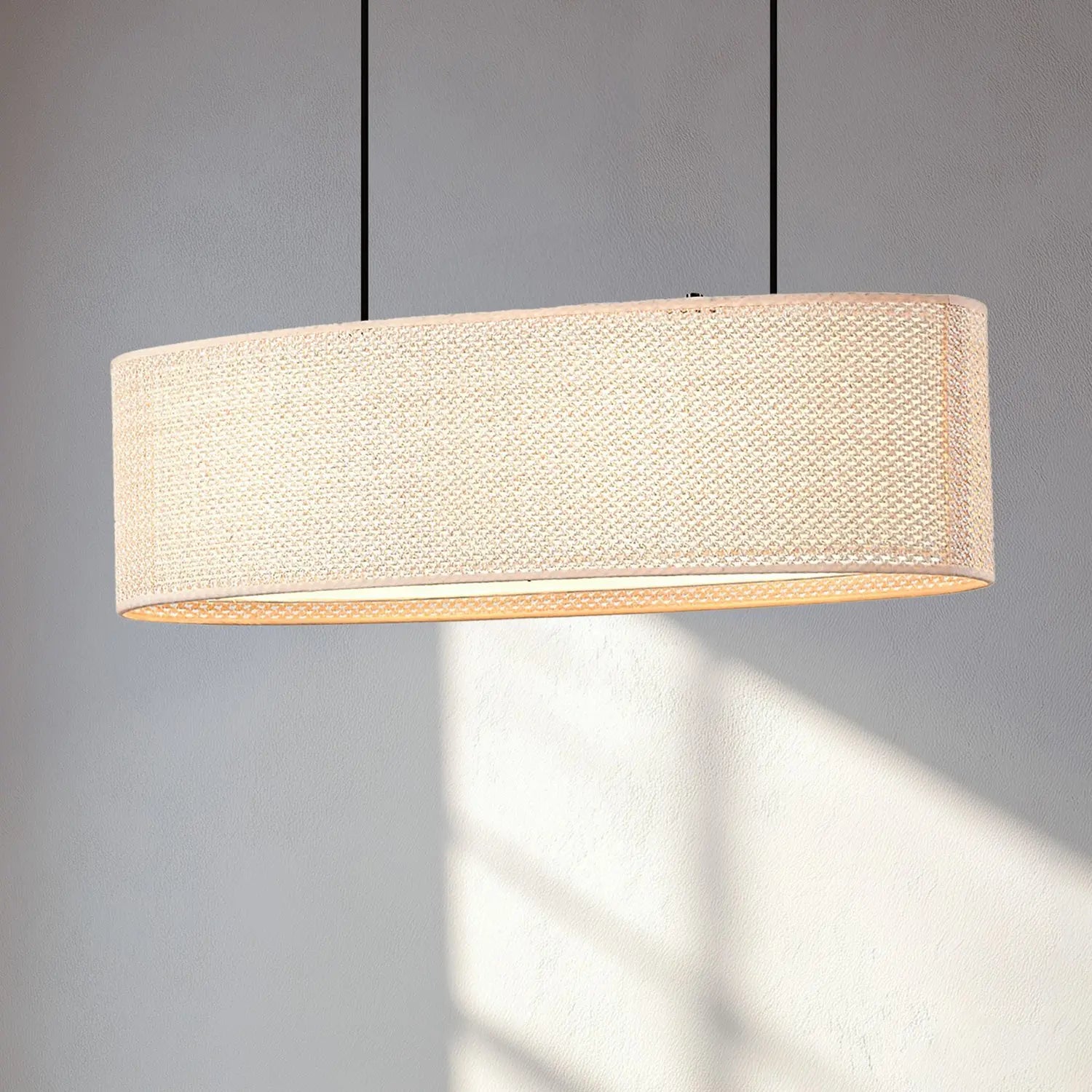 B-Ware Lindby Hängeleuchte Pendelleuchte Soula E27 Beige Kunststoff 78 Cm Lampe Leuchte
