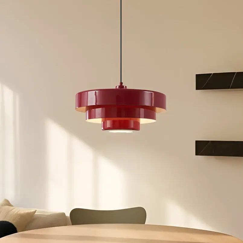 B-Ware Lindby Hängeleuchte Pendelleuchte Lampe Rot Metall E27 Durchmesser 35cm