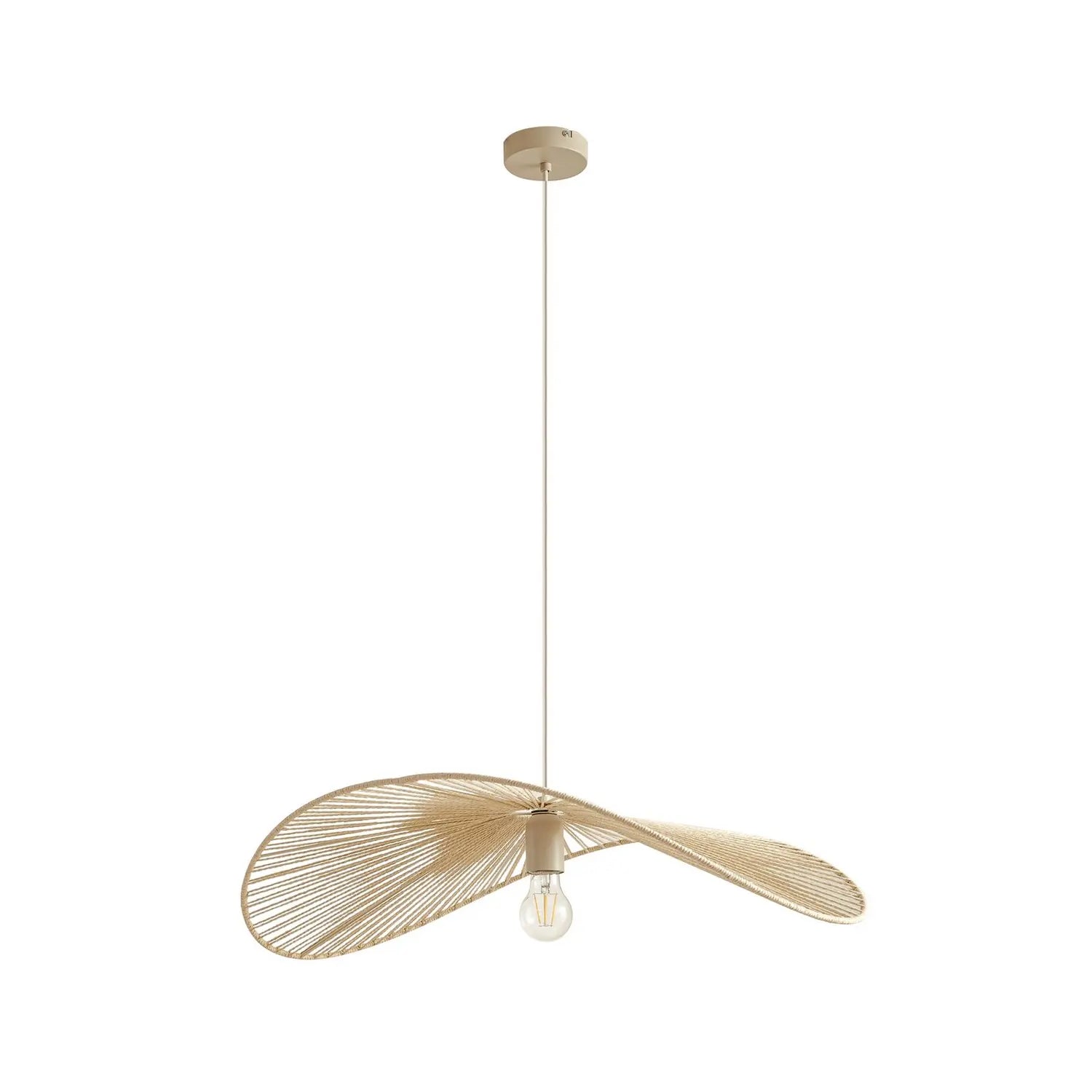 B-Ware Lindby Hängeleuchte Pendelleuchte Valdorin Beige Papier E27 Led Länge 75 Cm