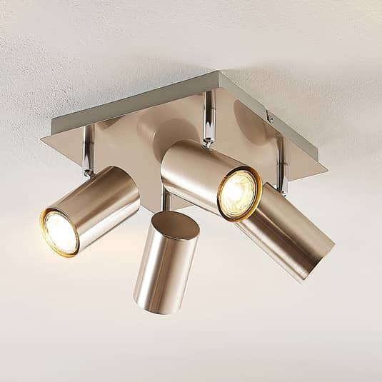 B-Ware Lindby Joffrey Deckenlampe Deckenlampe Lampe Leuchte Decke Vierflammig Nickel