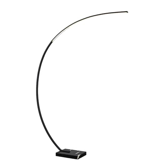 B-Ware Lindby Stehleuchte Bogenlampe Led Schwarz Wohnzimmerleuchte Dimmer Aluminium Eis