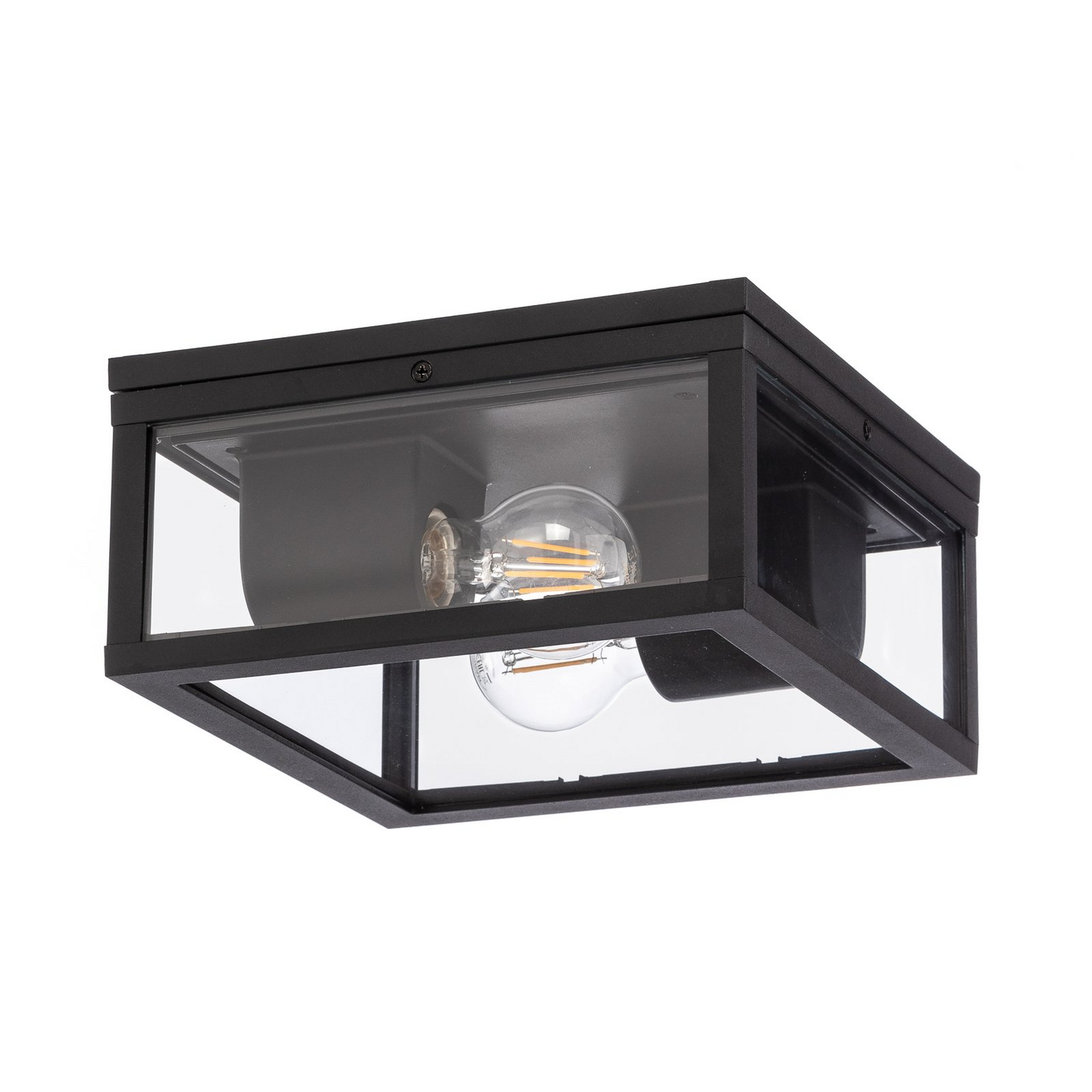 B-Ware Lindby Kremena Außen Deckenleuchte Deckenlampe Deckenlicht Leuchte Lampe Schwarz