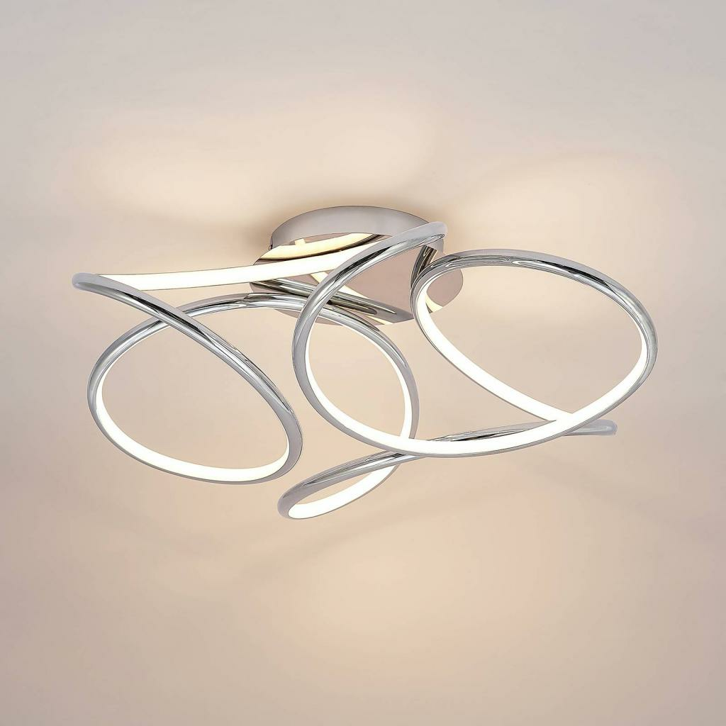 B-Ware Lindby Kreolo Led Deckenlampe Chrom Deckenleuchte Designer Lampe Leuchte Decke