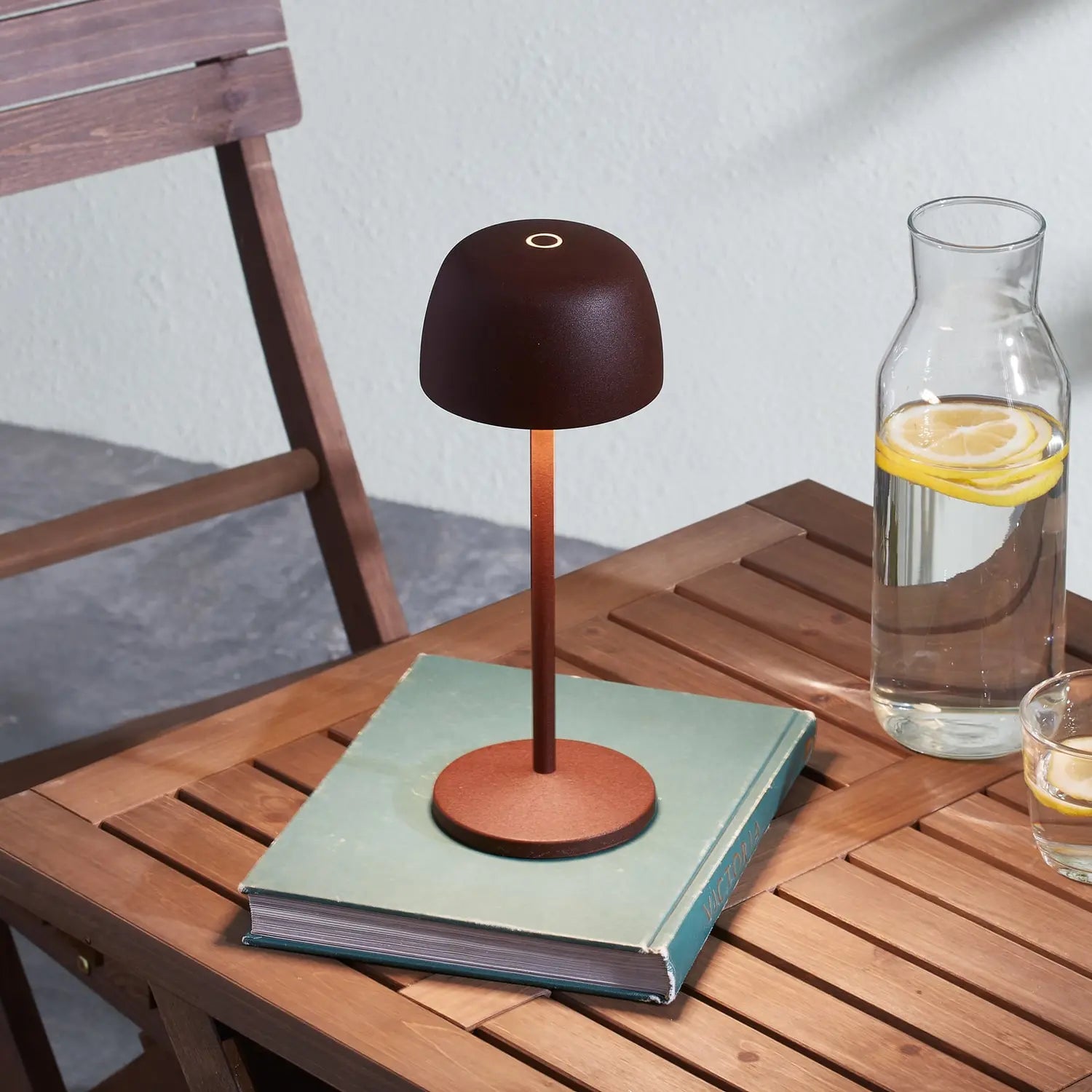 B-Ware Lindby Tischleuchte Lampe Led Akku Arietty Rostbraun Dimmbar Ip65 2 Stück