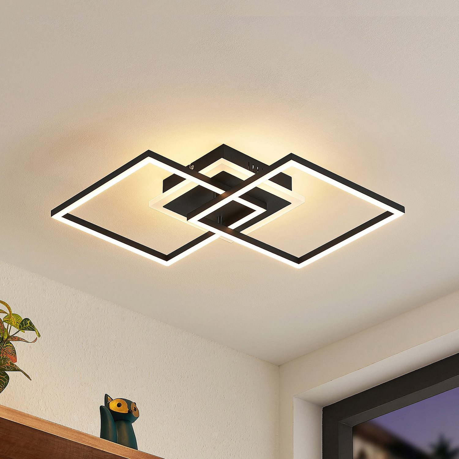 B-Ware Lindby Led Deckenlampe Fjardo Cct Quadrate Deckenlampe Lampe Leuchte Schwarz21
