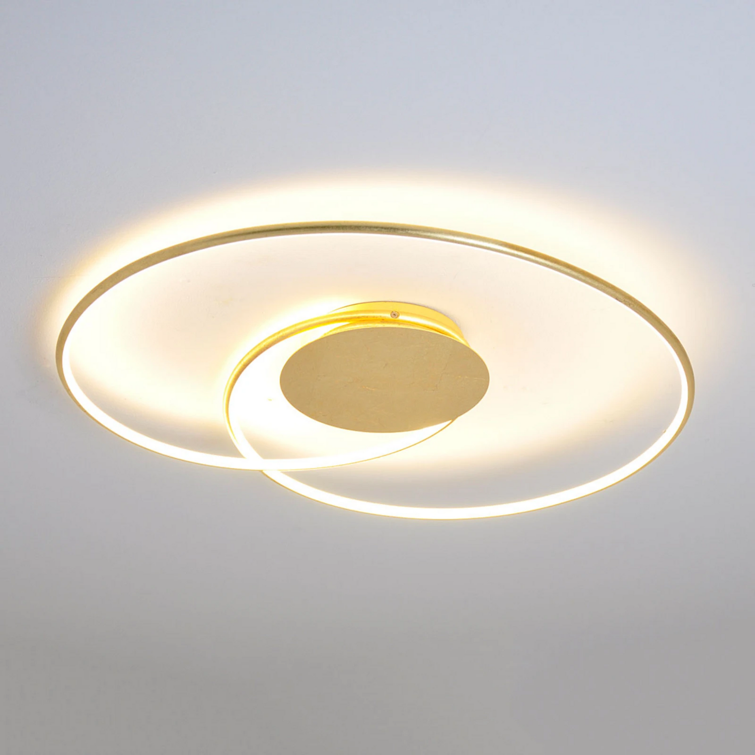 B-Ware Lindby Led Deckenleuchte Joline Deckenlampe Led Lampe ø 74 Cm Goldfarben Metall