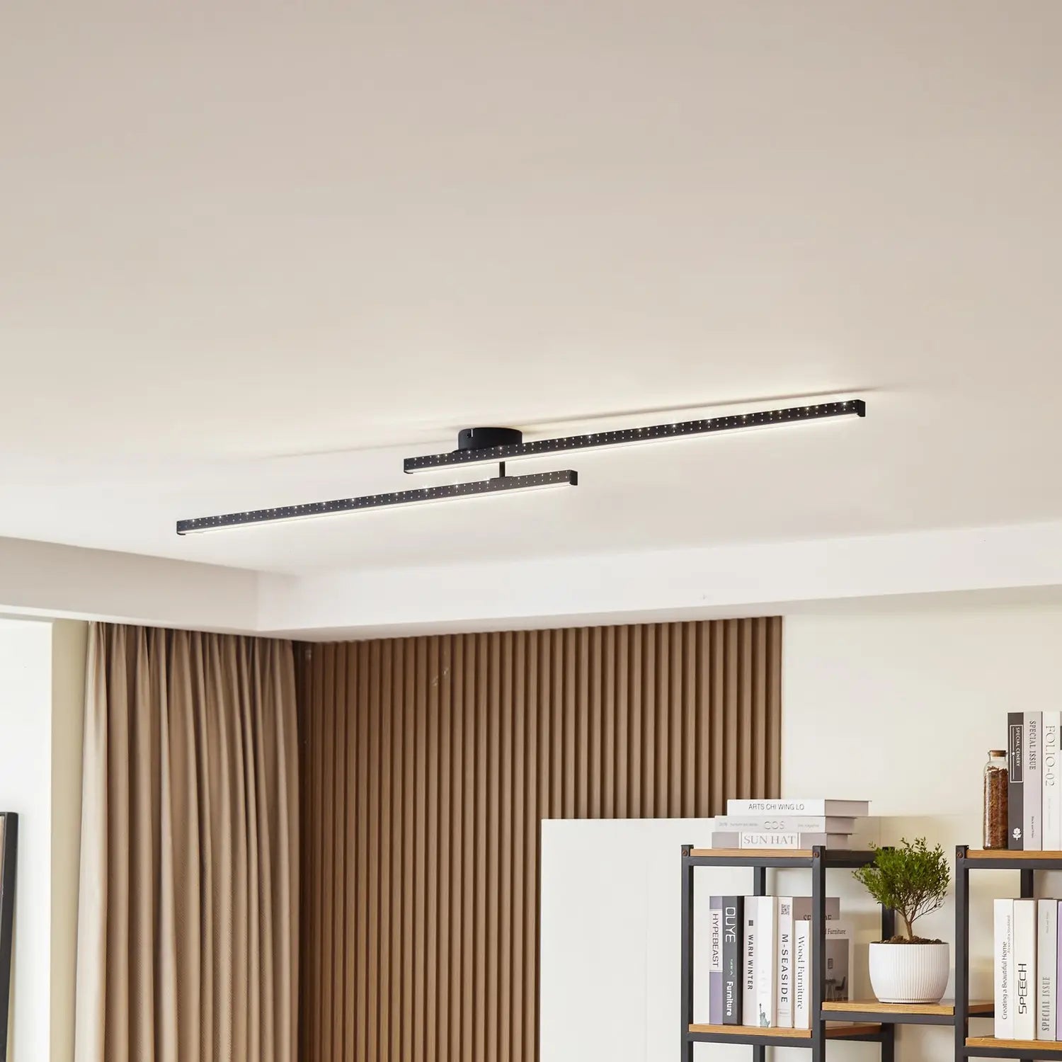 B-Ware Lindby Deckenleuchte Lampe Led Aurendor Mattschwarz Aluminium Eisen Kunststof230
