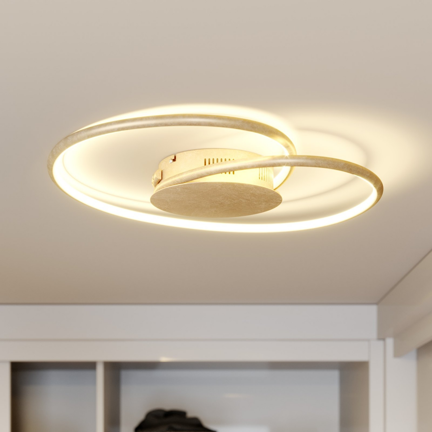 B-Ware Lindby Joline Led Deckenlampe Deckenlampe Lampe Leuchte Gold 45cm Siehe Text
