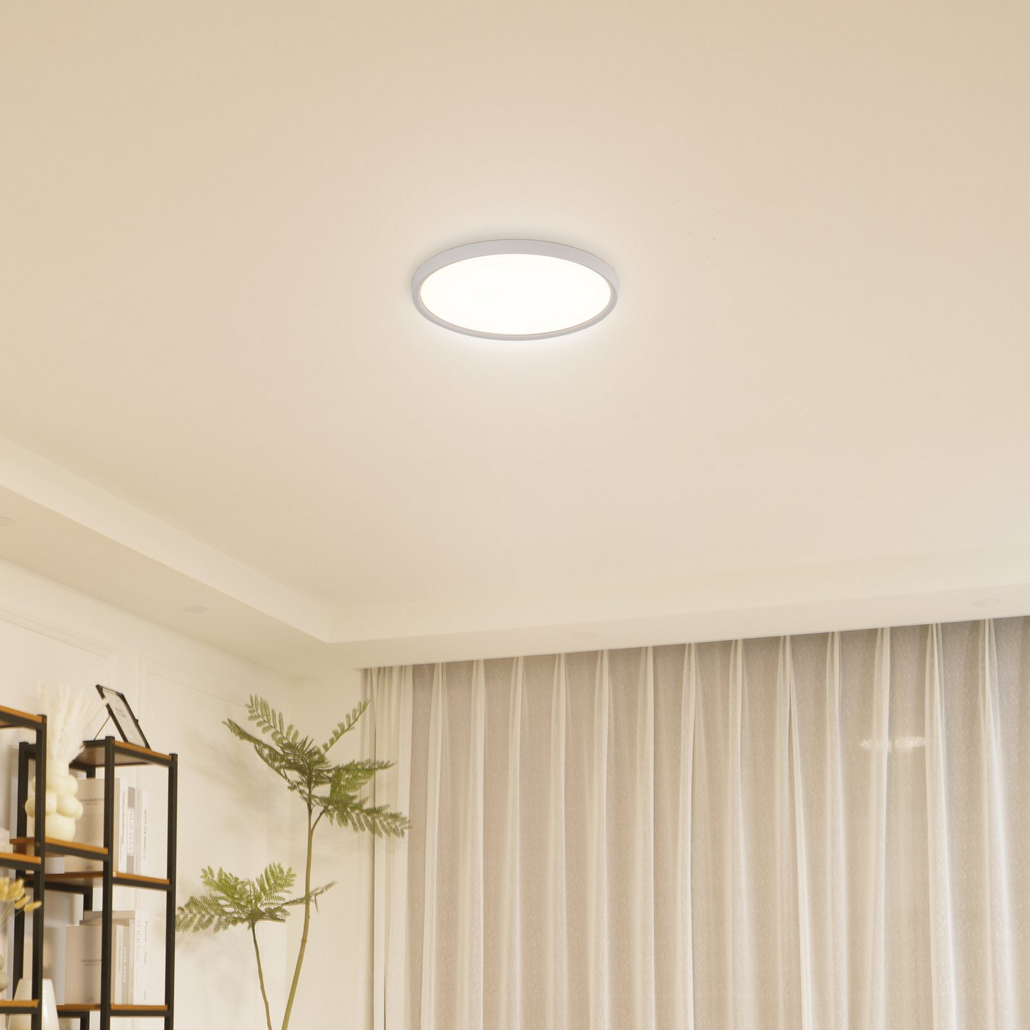 B-Ware Lindby Led Deckenleuchte Deika Deckenlampe Deckenlicht 40 Cm Weiß Cct 2 Stück