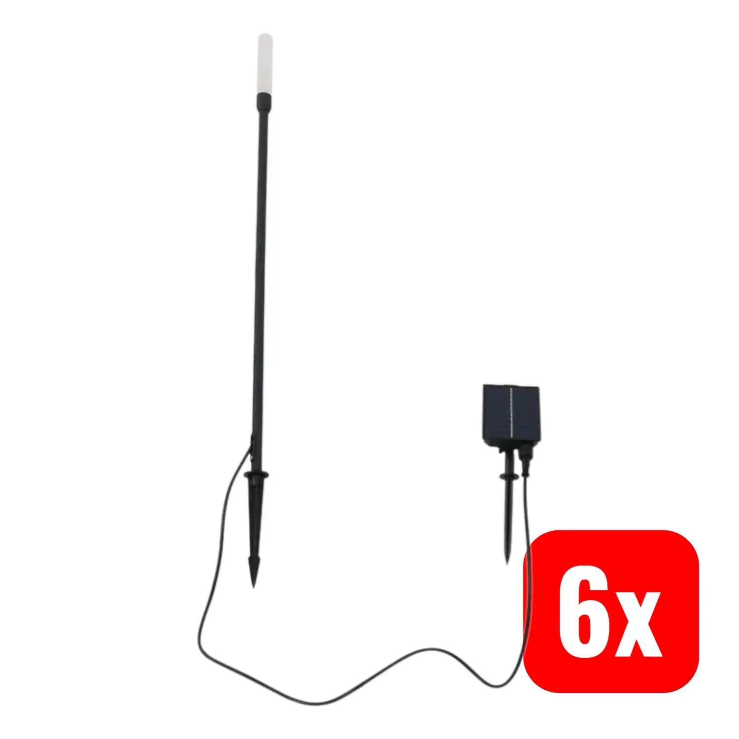 B-Ware Lindby Led Solarleuchte Gartenleuchte Balian Schwarz Aluminium 6 Stück