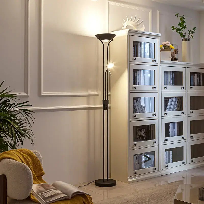 B-Ware Lindby Standleuchte Stehlampe Led Leselicht Schwarz Dimmbar Josefin