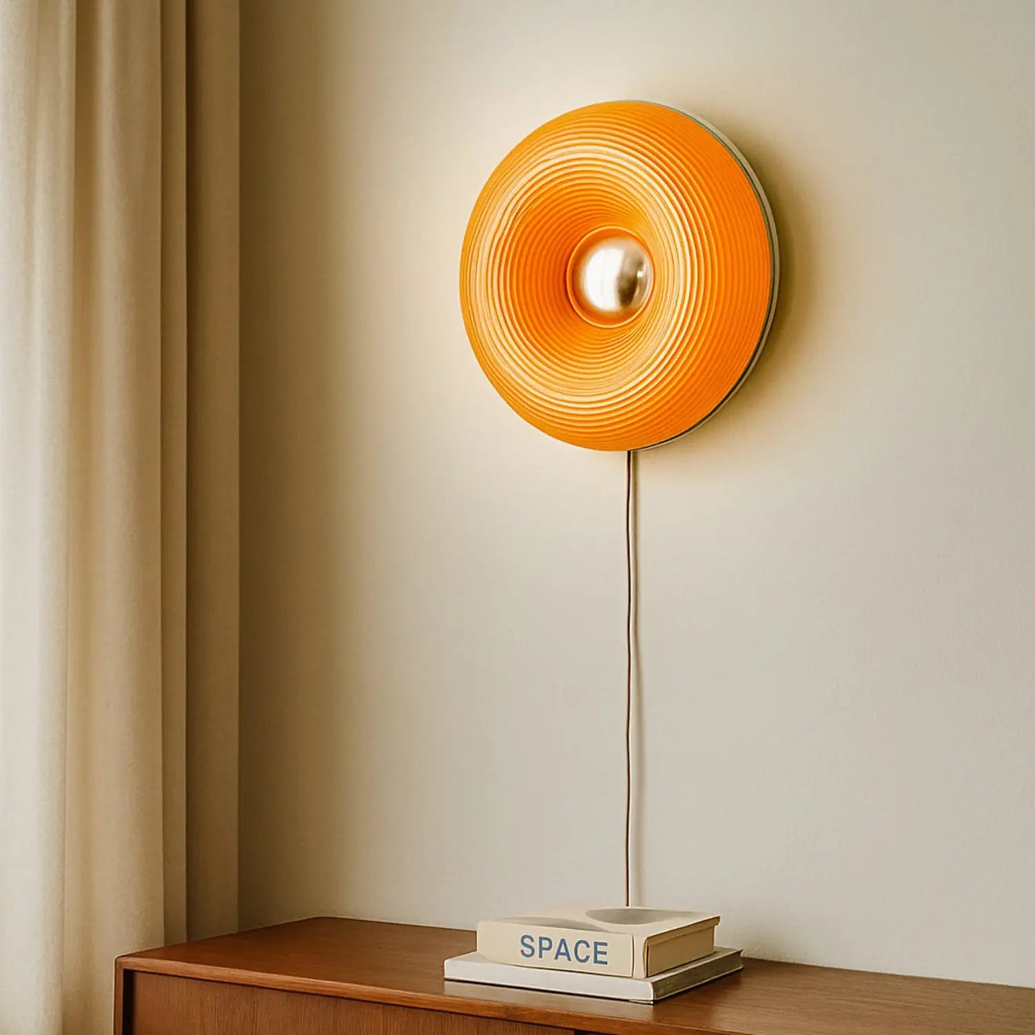 B-Ware Lindby Tischleuchte Wandleuchte Led Lampe Fjora Orange Chrom Glas Metall Dimmbar
