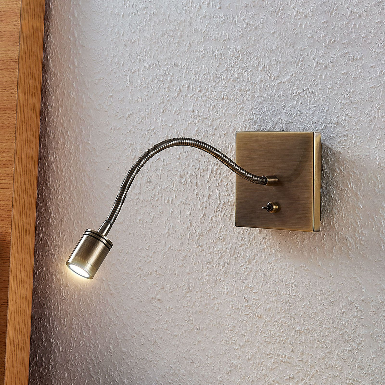 B-Ware Lindby Wandlampe Wandleuchte Led Leselampe Mayar Messing Metall 2 Stück